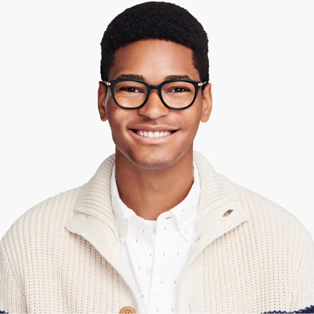 Warby Parker Maeve Glasses in Jet Black with Rose Gold